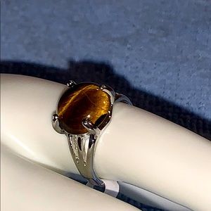 Natural Stone Stainless Steel Ring